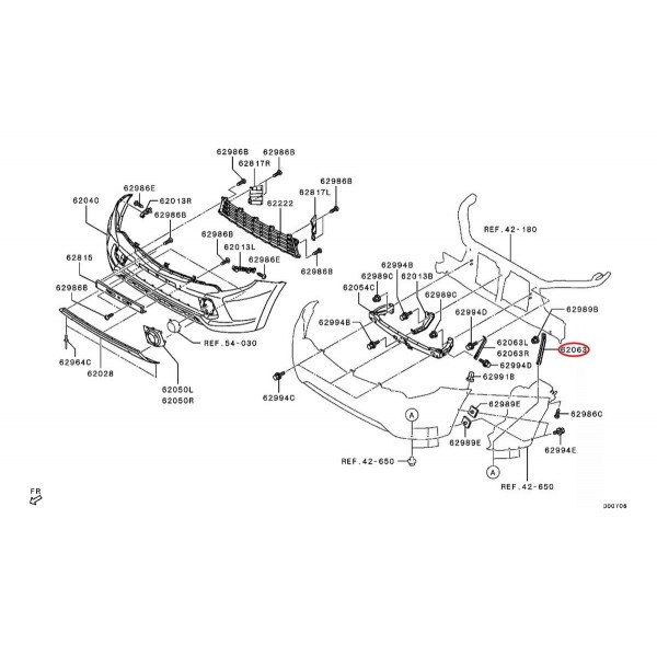 Suporte Para-choque Dianteiro Mitsubishi L200 2016/2019